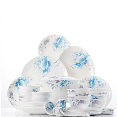 襙逼黄片48头聆听花开骨瓷礼品餐具套装